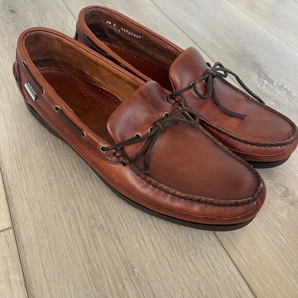 Sebago Docksides Boat Shoe Moccasin Men's 14 WIDE Slip On Leather Loafer Tan - Picture 4 of 10